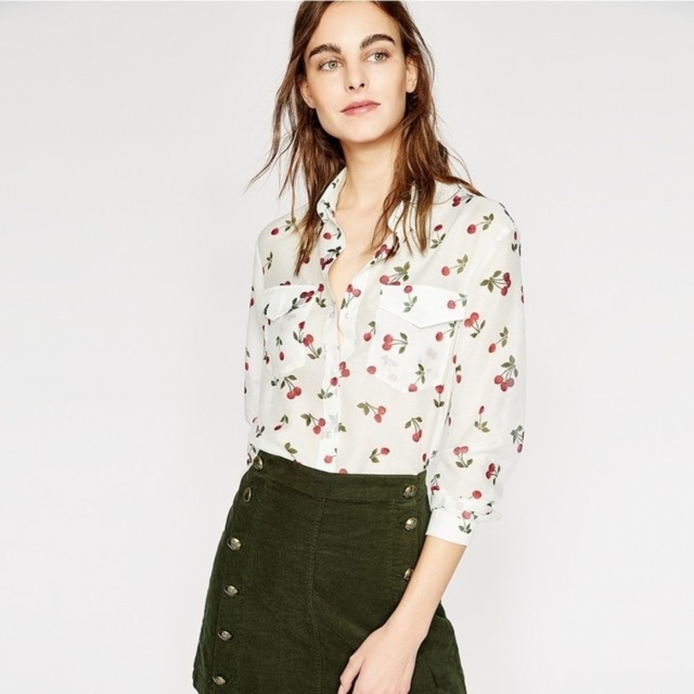 The Kooples cherry love printed shirt